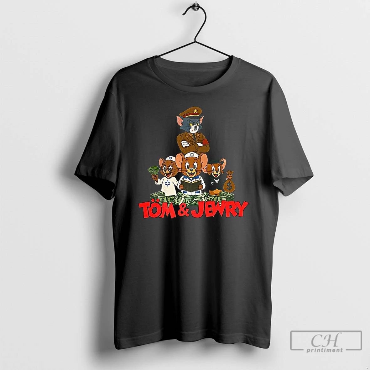 Premium Tom And Jewry Parody Satirical T Shirts