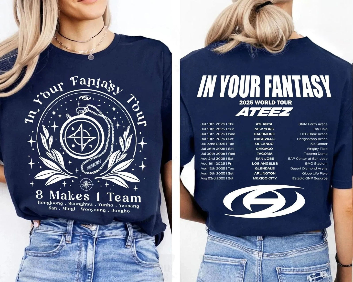 Ateez 2025 World Tour in Your Fantasy Retro Vintage Shirt T-Shirt