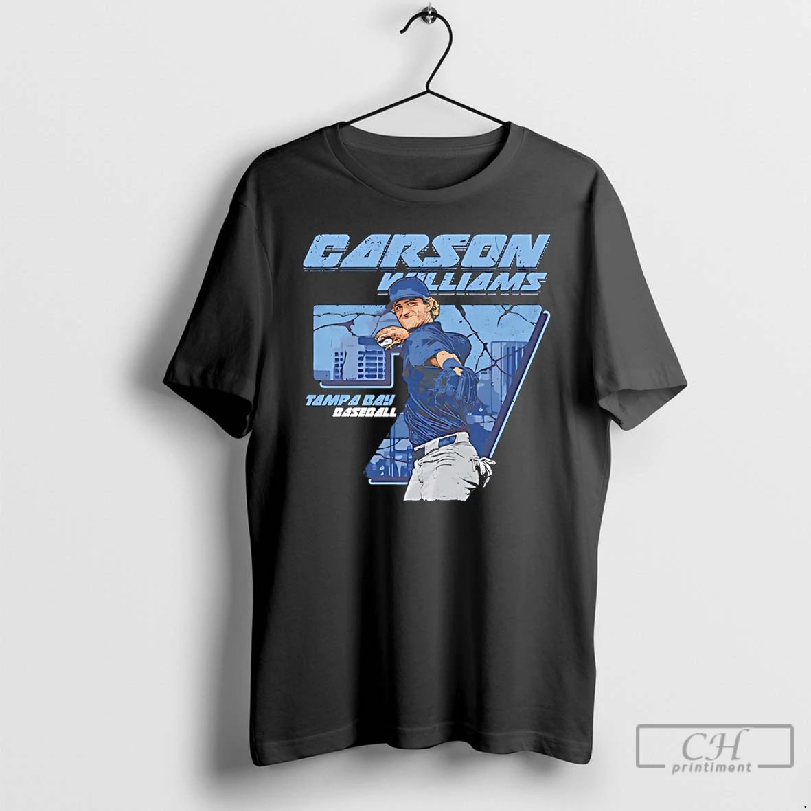 Premium Carson Williams Tampa Bay Rays Player Number Art T Shirts
