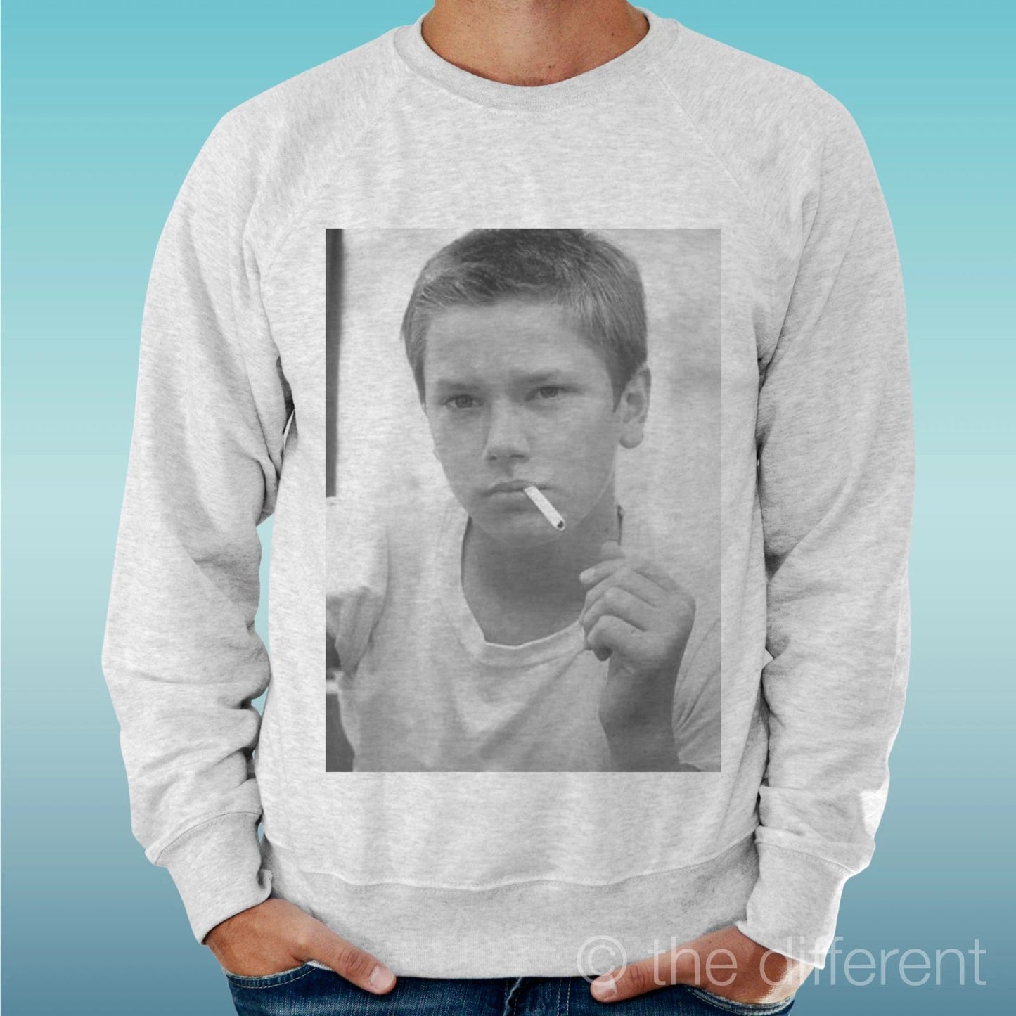 Felpa Man Light Sweater Light Grey " Stand By Me Film Movie Smoke "