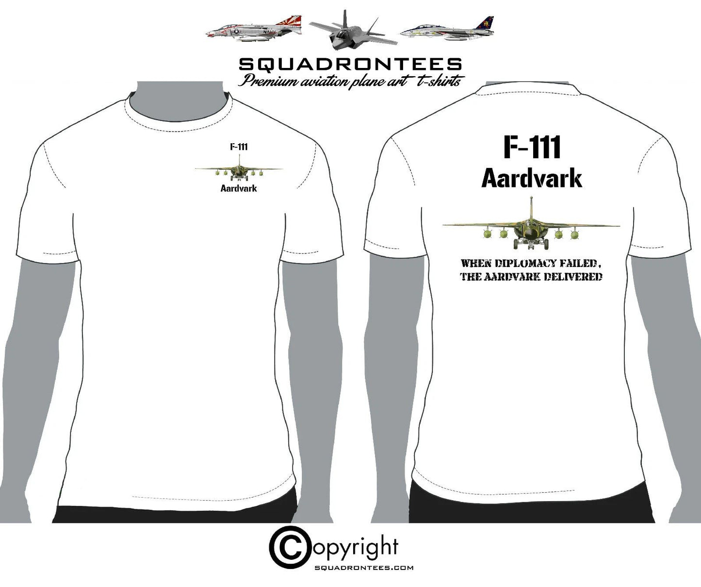 F-111 Aardvark, Aardvark Delivered - Premium Plane Art Squadron T-Shirt
