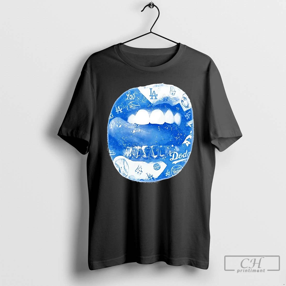 Premium Los Angeles Dodgers Lips T Shirts