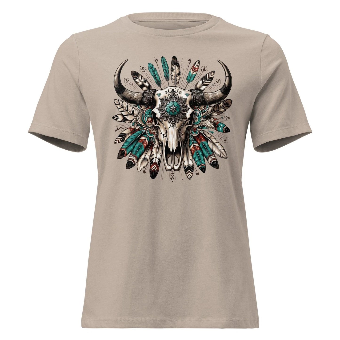 Boho Animal Skull Women's Relaxed T-Shirt