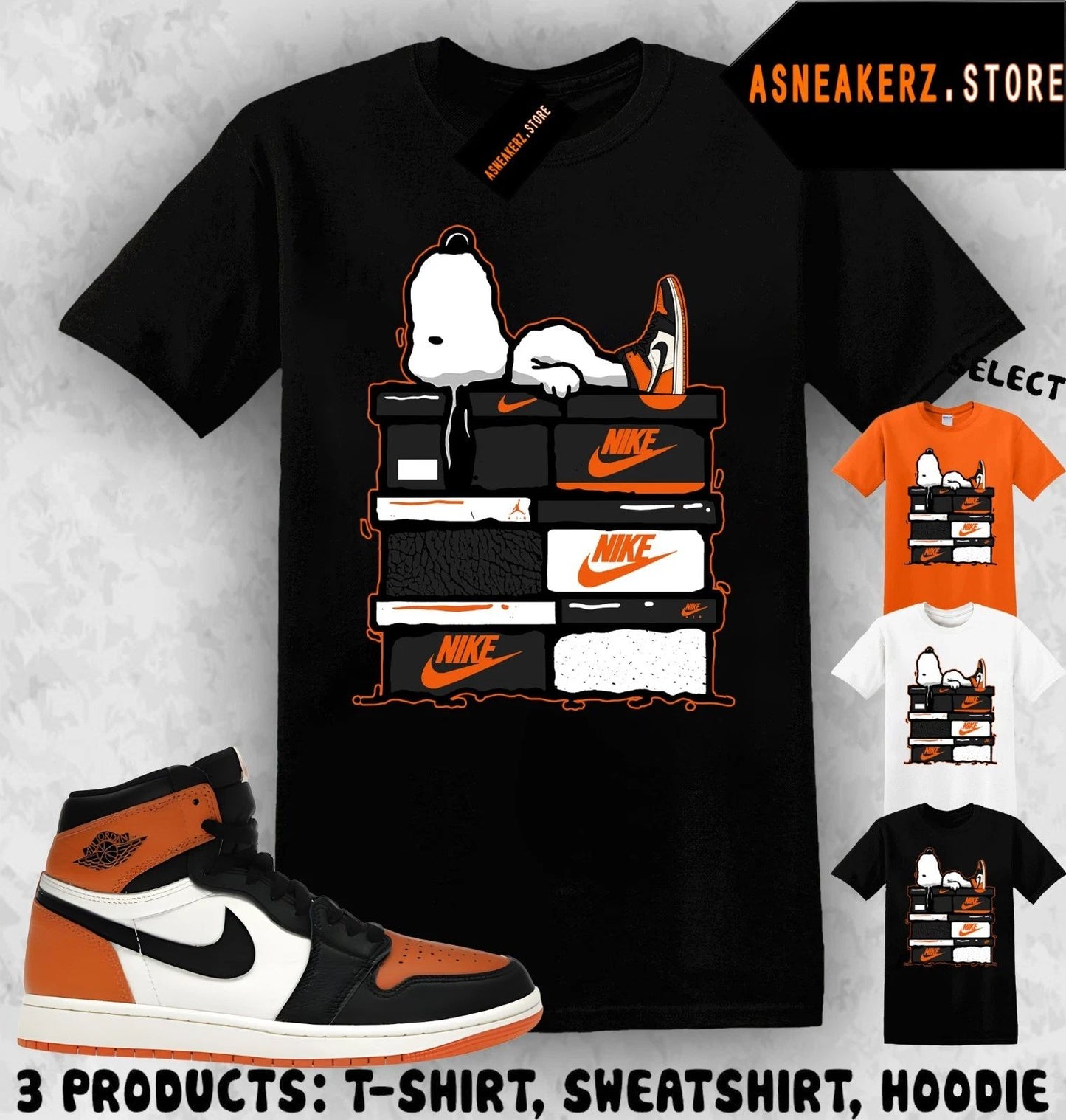 Shirt Match AJ 1 High OG Shattered Backboard Sneaker Matching Sneakerhead S Dog