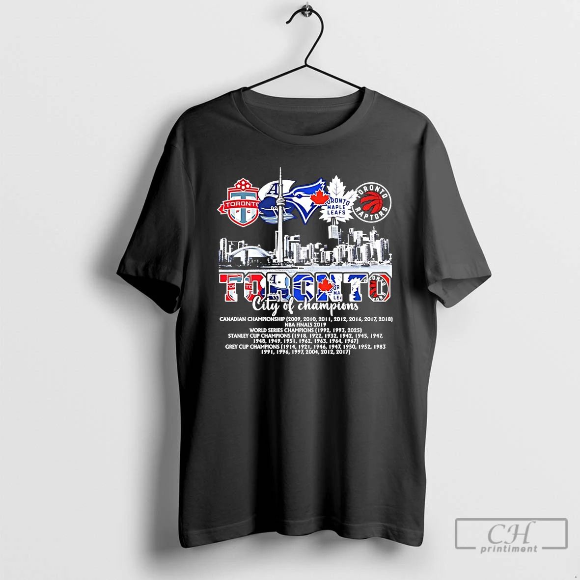 Classic Toronto City Champions Graphic T Shirts