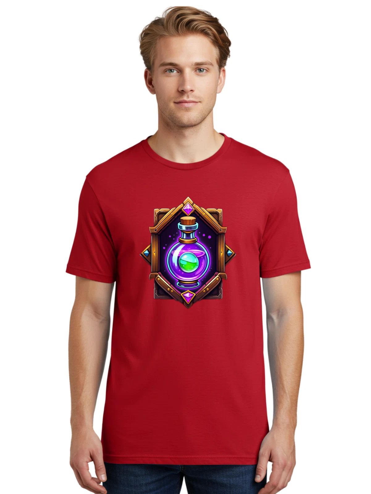 Potion-Bottle-6 Mens Graphic Tee, 100% Cotton, Casual Summer Wear
