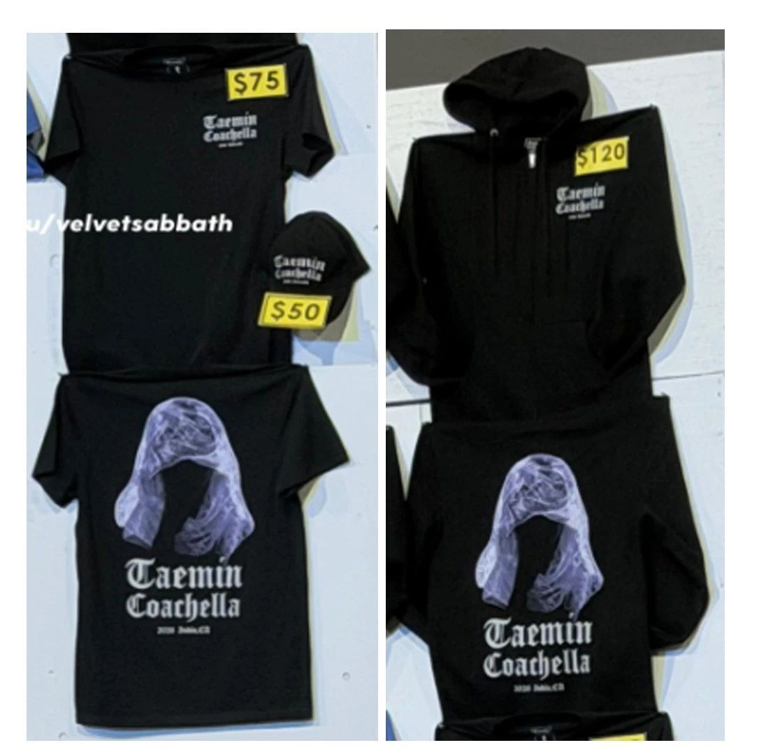 Taemin's merch at Coachella 2026 Hoodie & T-Shirt