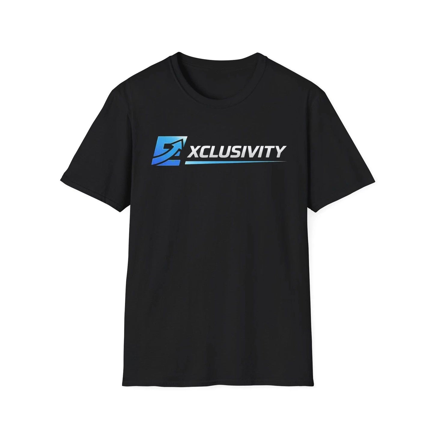 Xclusivity Logo T-Shirt | Blue Gradient Graphic Tee