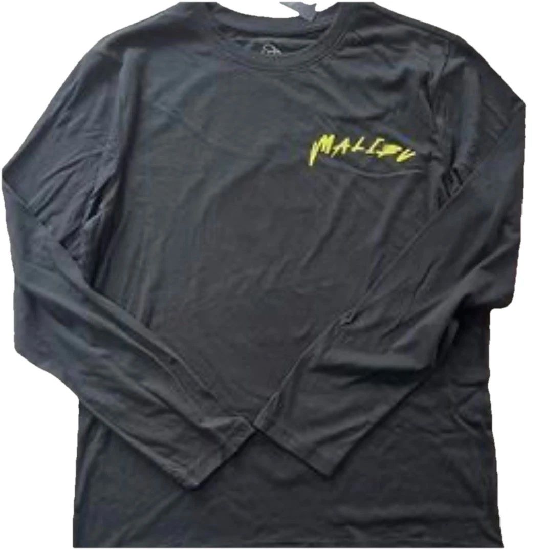 Original Use Malibu Surf California Graphic T-Shirt Size S Black Long Sleeve