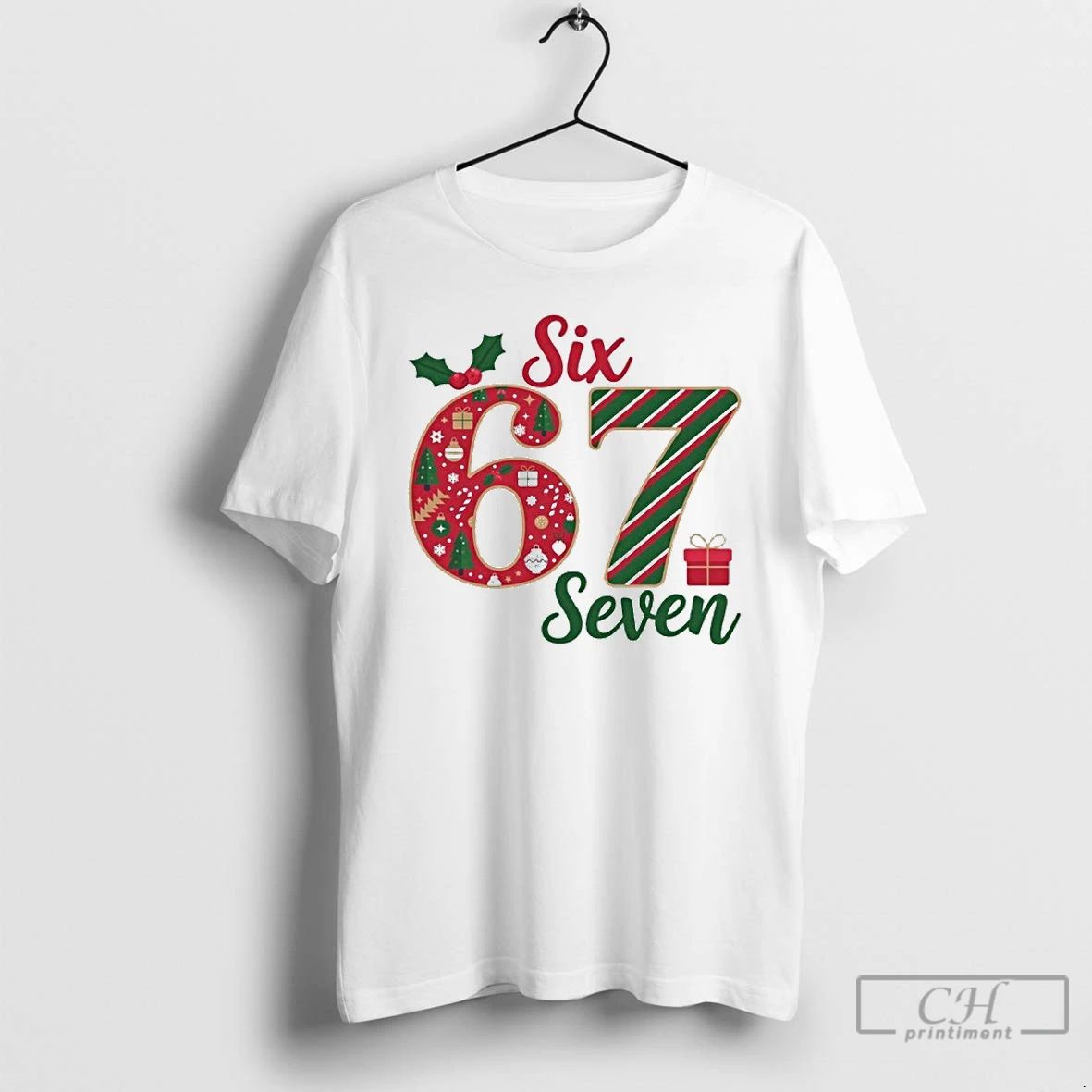 Classic 67 Christmas Festive 6 7 Six Seven Meme T Shirts
