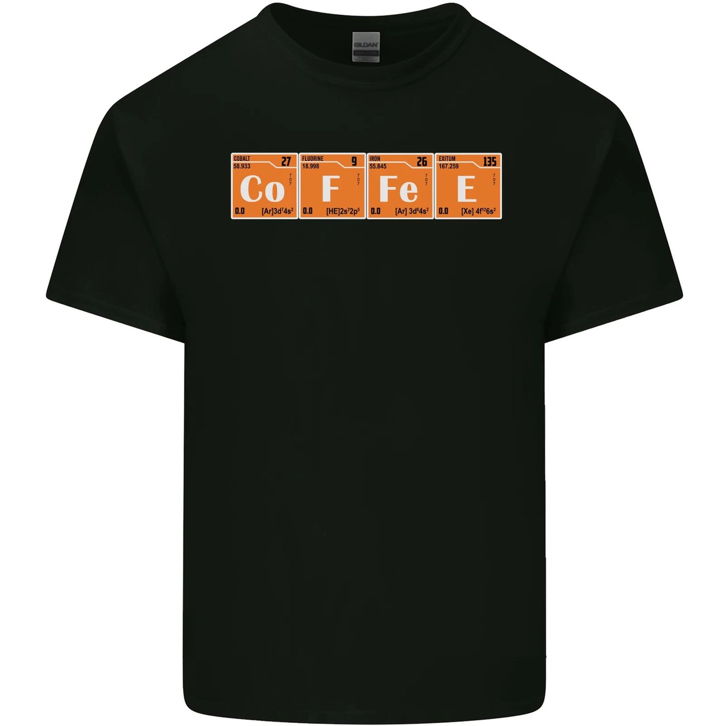 Coffee Periodic Table Chemistry Geek Funny Mens Light Cotton T-Shirt