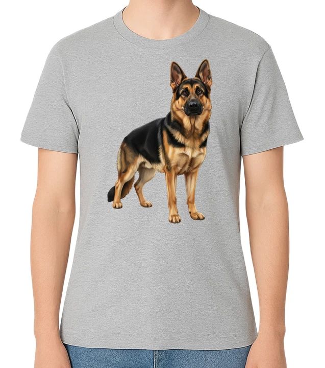 German Shepherd Dog Illustration Unisex T-Shirt Pet Lover Gift Tee