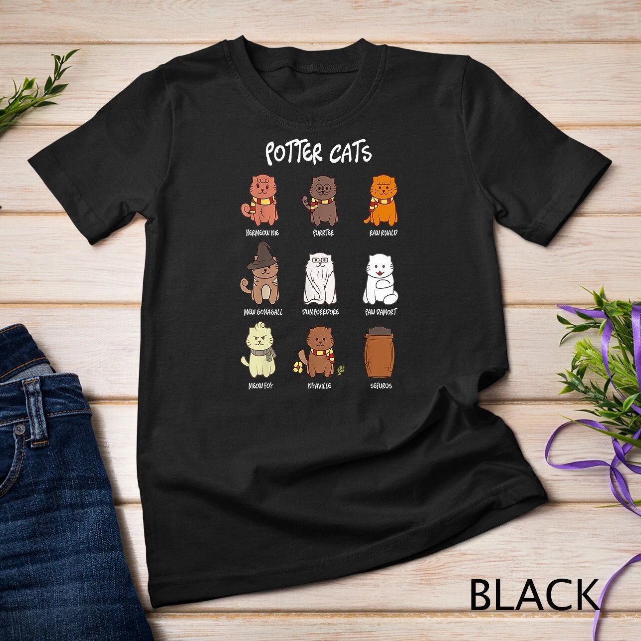 Potter Cats For Cat Lover T-Shirt Unisex T-shirt