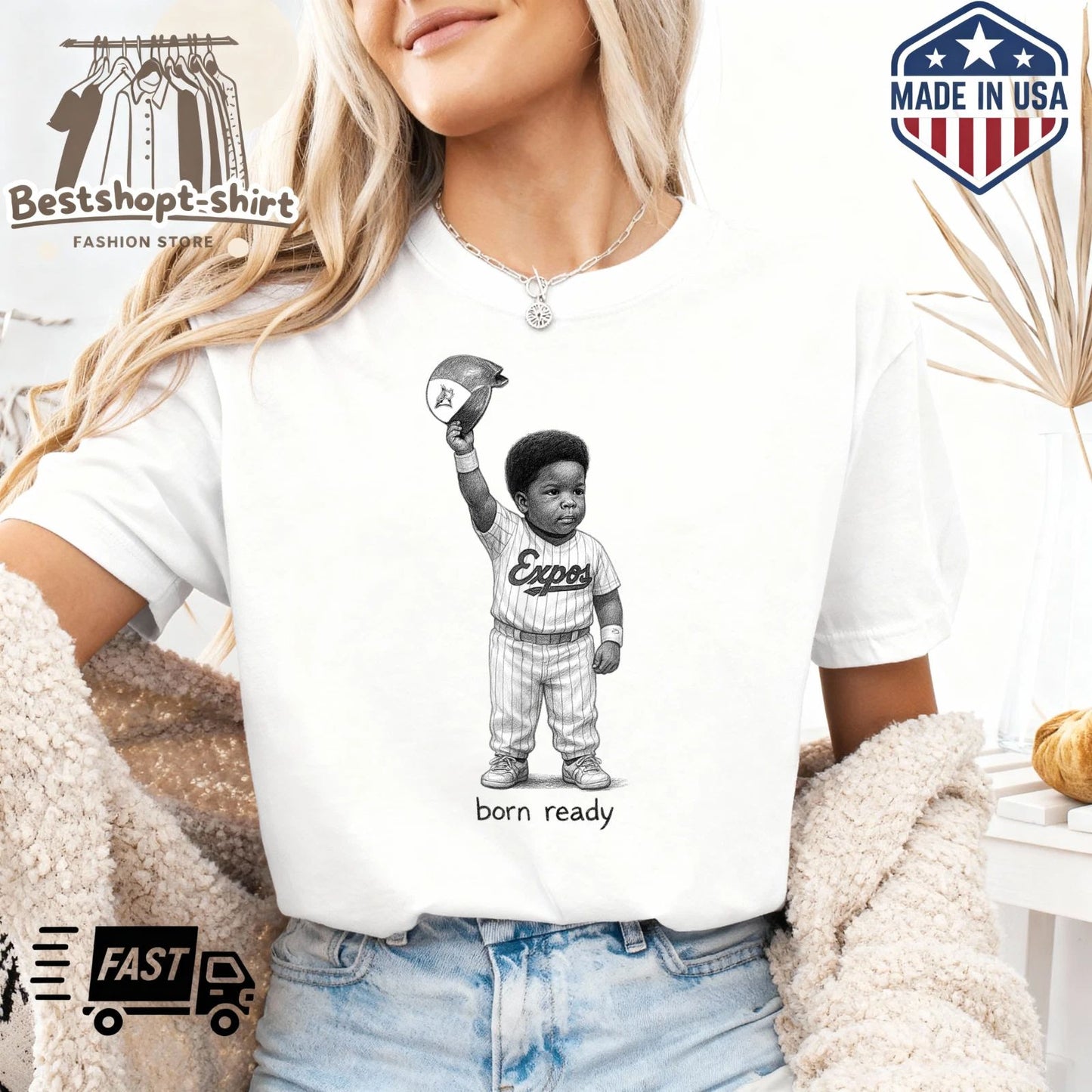 Born Ready Baby Vladdy Fan Tee – Vladimir Guerrero Jr Cotton T-Shirt MLB Gift