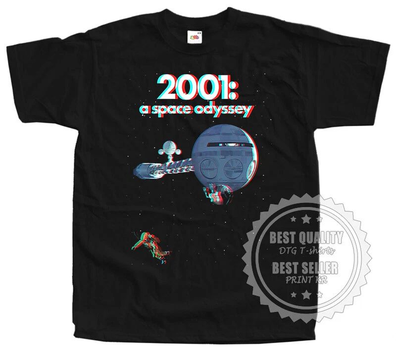 2001 A Space Odyssey T SHIRT v19 Movie Poster 3D BLACK All Sizes S to 5XL