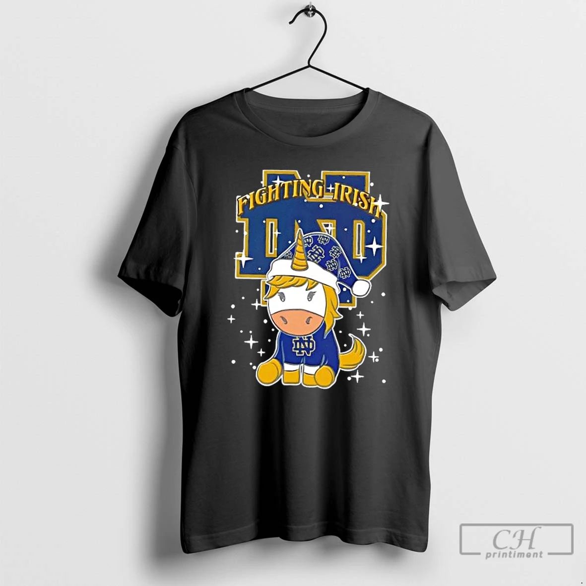 Premium Notre Dame Fighting Irish Football X Unicorn Merry Christmas T Shirts