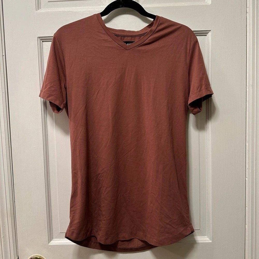 Cuts Curve-Hem V-Neck Tee