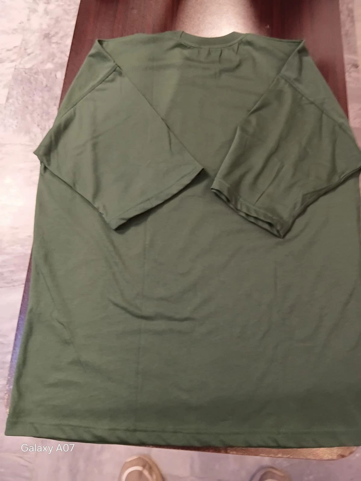 Classic Olive Green Long Sleeve Crew Neck T-Shirt