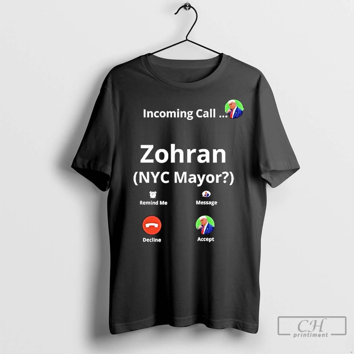 Premium Zohran Mamdani For Nyc Mayor Funny Fake Call Screen Graphic