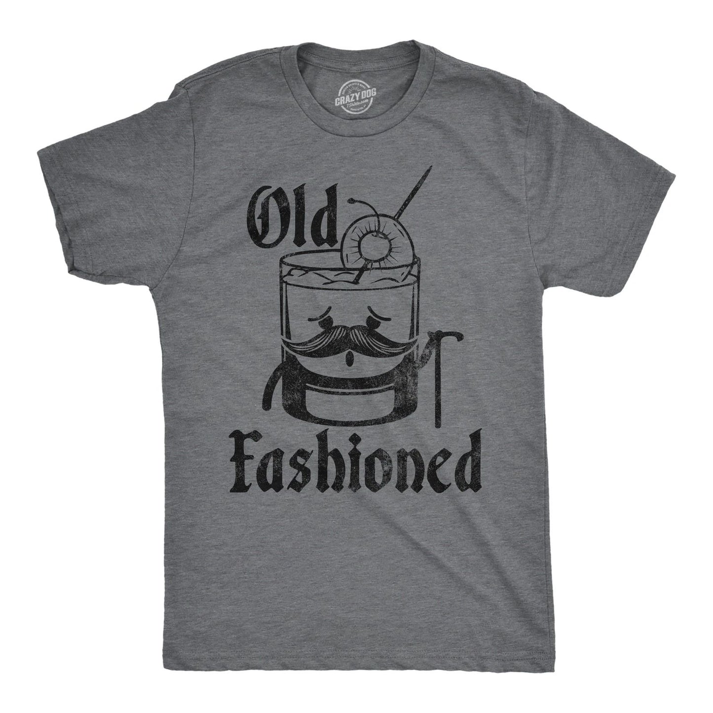 Mens Funny T Shirts Old Fashioned Sarcastic Liquor Graphic Novelty Tee for Men
