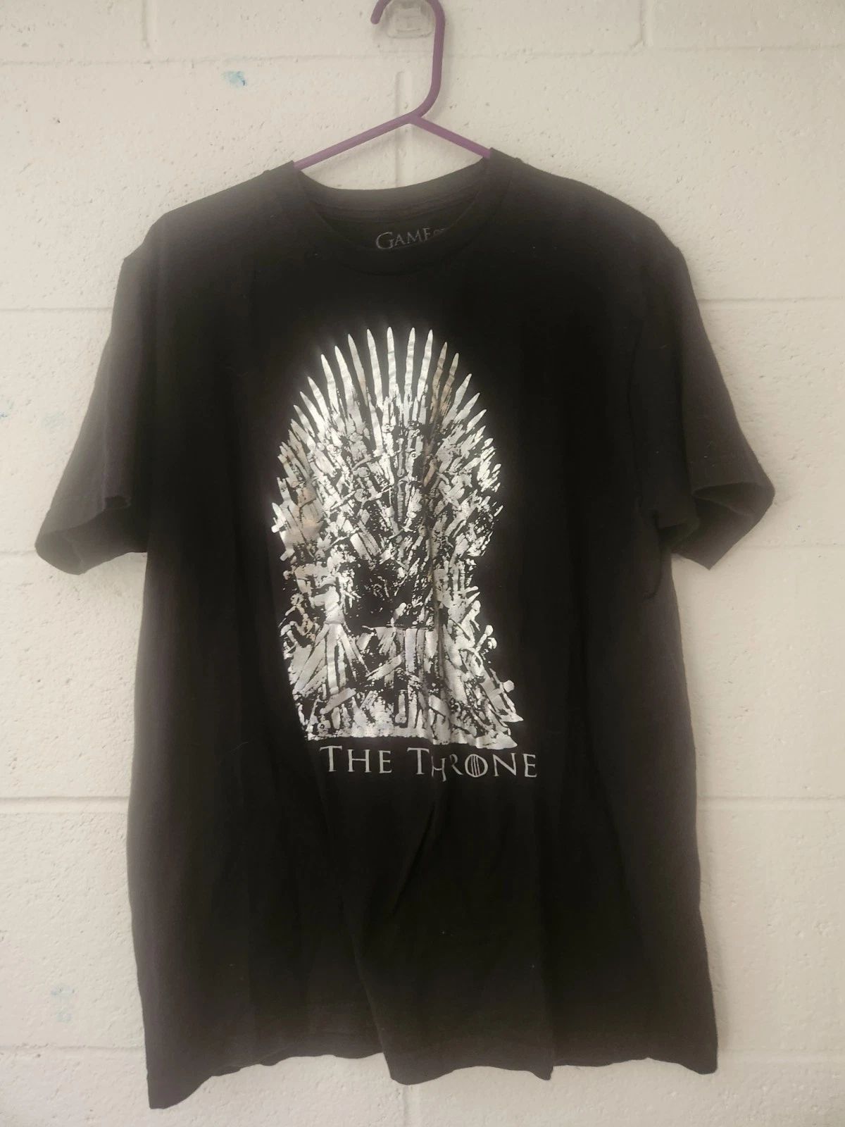 Game of Thrones Shirt Iron Throne " The Throne" Black Size Official HBO Large ๐บ