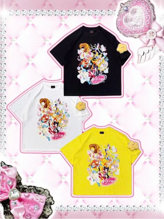 NEXXUS MAGICAL GIRL ANIME T-SHIRT CYBER Y2K AESTHETIC KAWAII STREETWEAR REPRINT