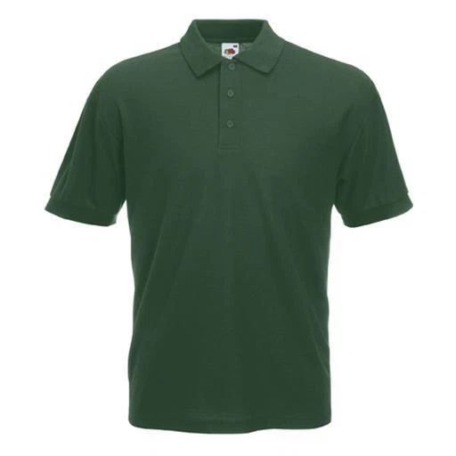 3 & 5 Pack Mens Fruit Of The Loom 65/35 Polo Shirts Plain Unisex Men Tee T Shirt
