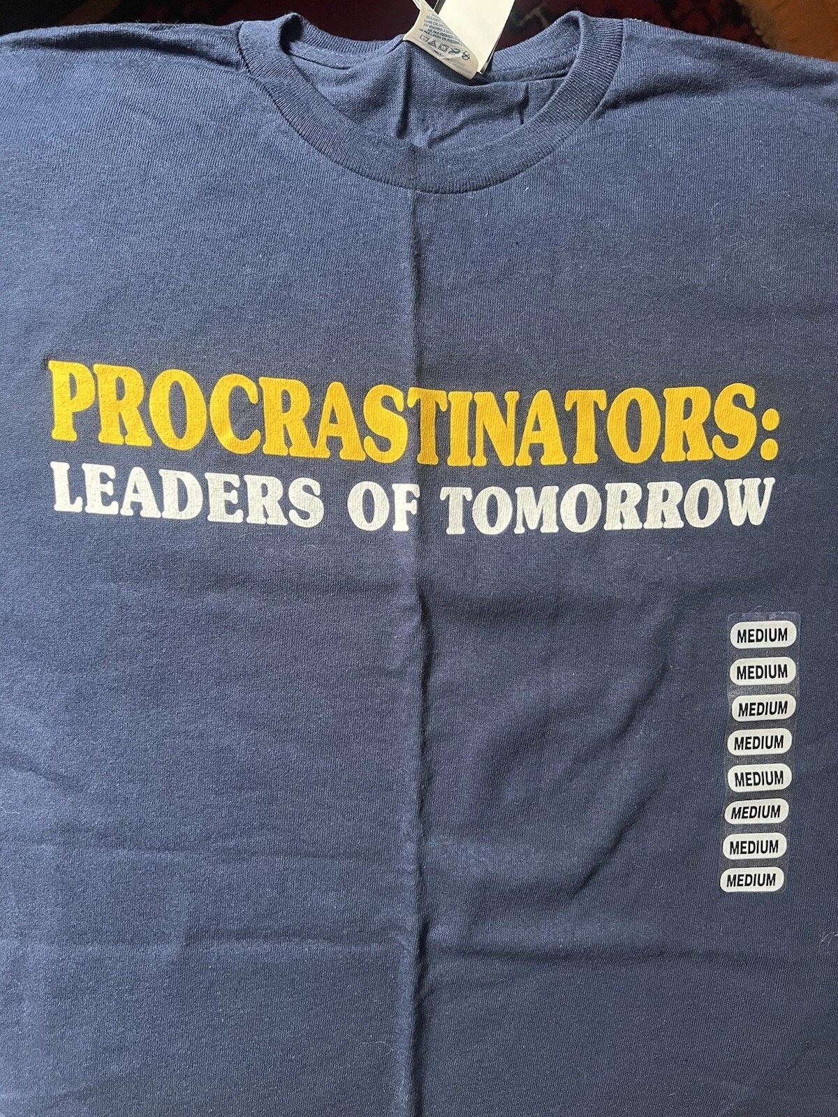Procrastinators Leaders of Tomorrow T-shirt, Adult Medium, New, Delta Pro Weight