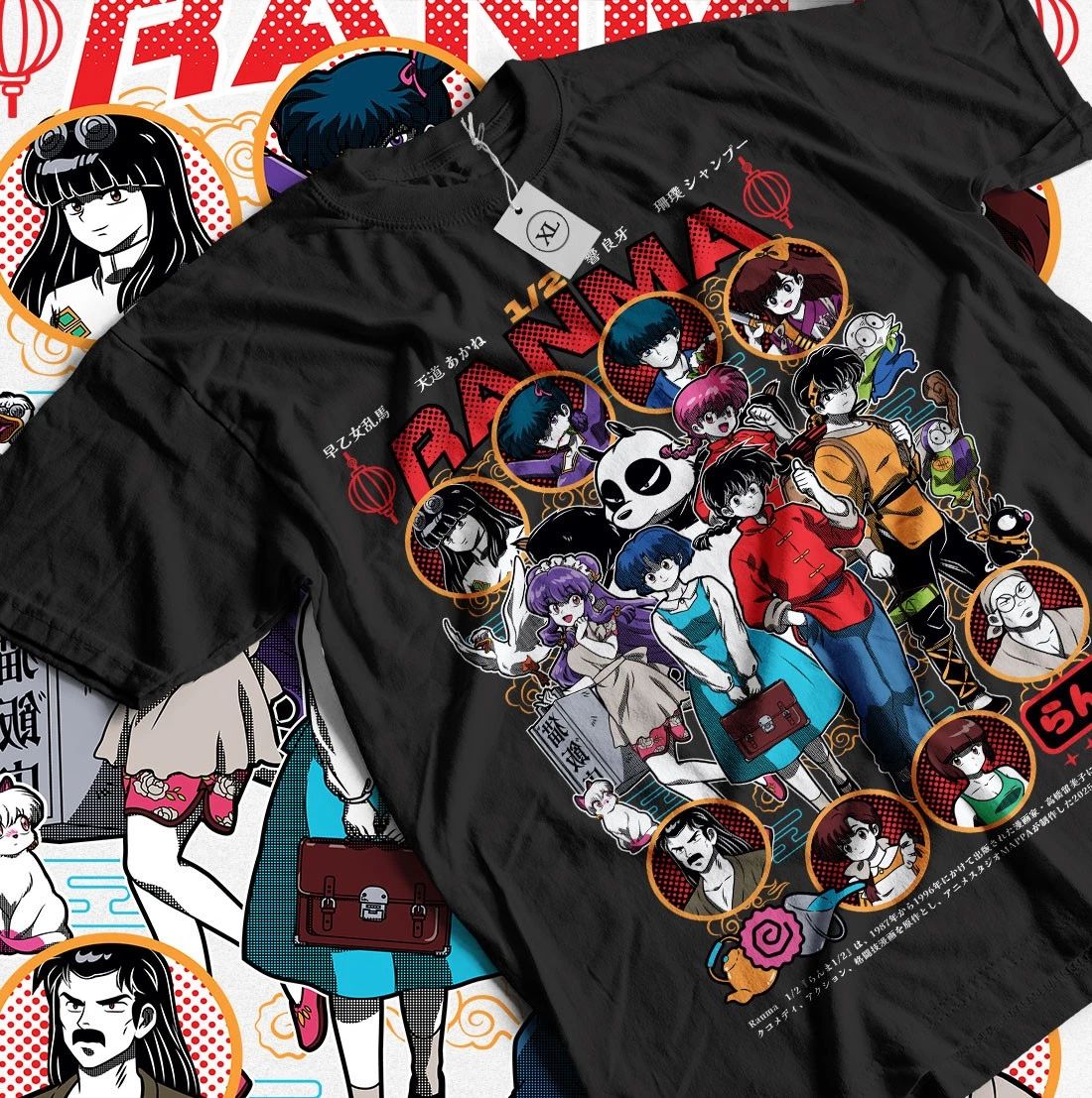 Ranma 1/2 T-shirt Shampoo RumikoTakahashi Girl Kawaii Funny Anime Tee All Size