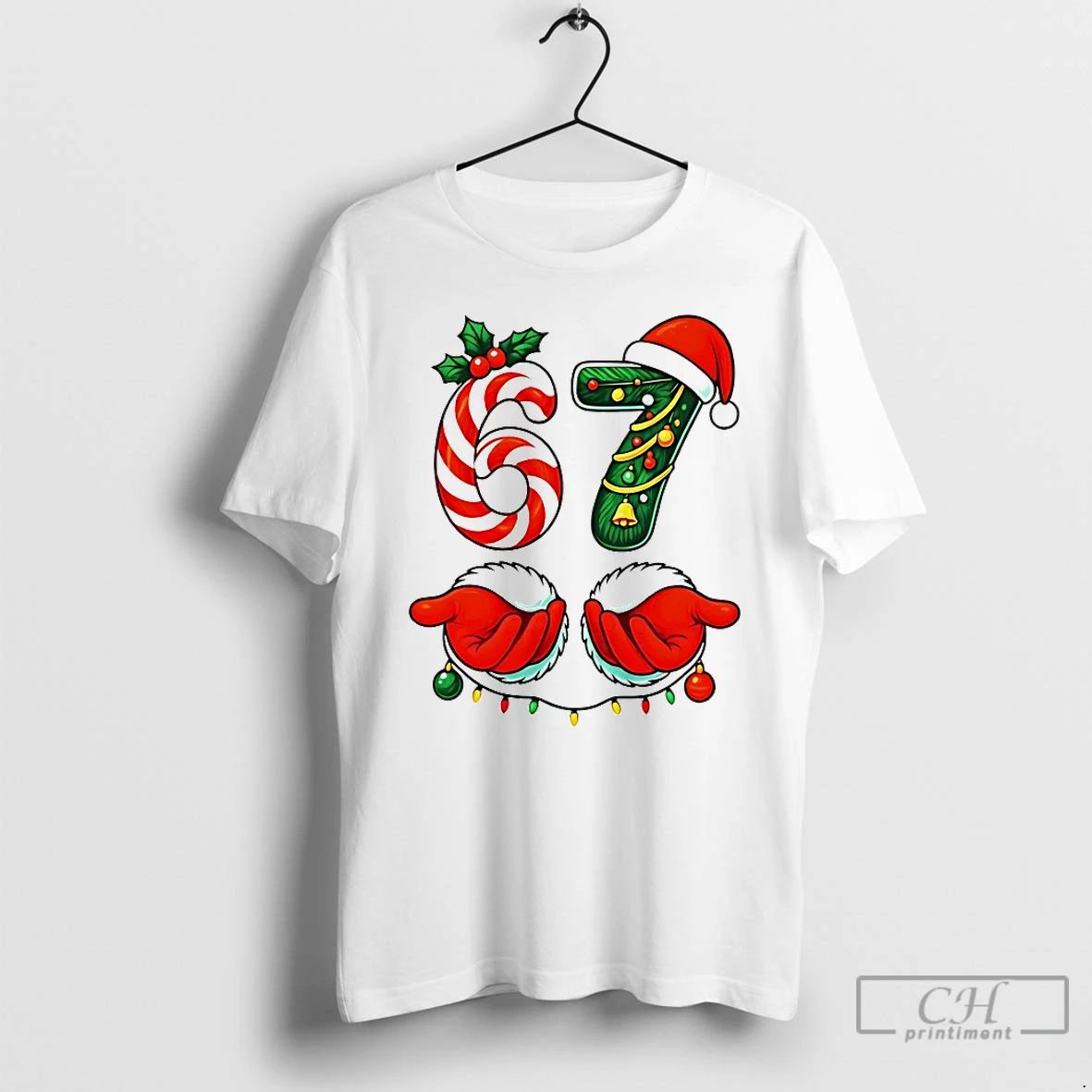 Premium Christmas 6 7 Meme Festive Gen Alpha Slang T Shirts