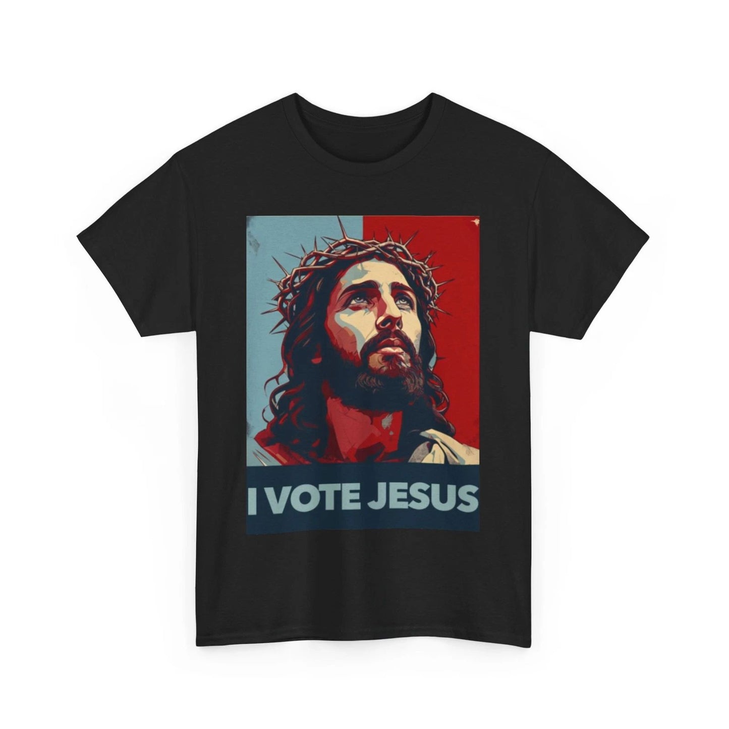 I Vote Jesus T Shirt Cotton Mens XL Black All Sizes