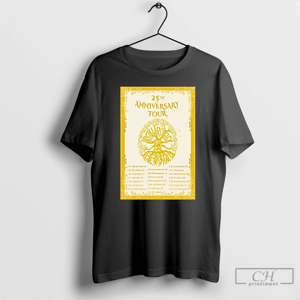 Premium Railroad Earth 25th Anniversary Tour 2026 T Shirts