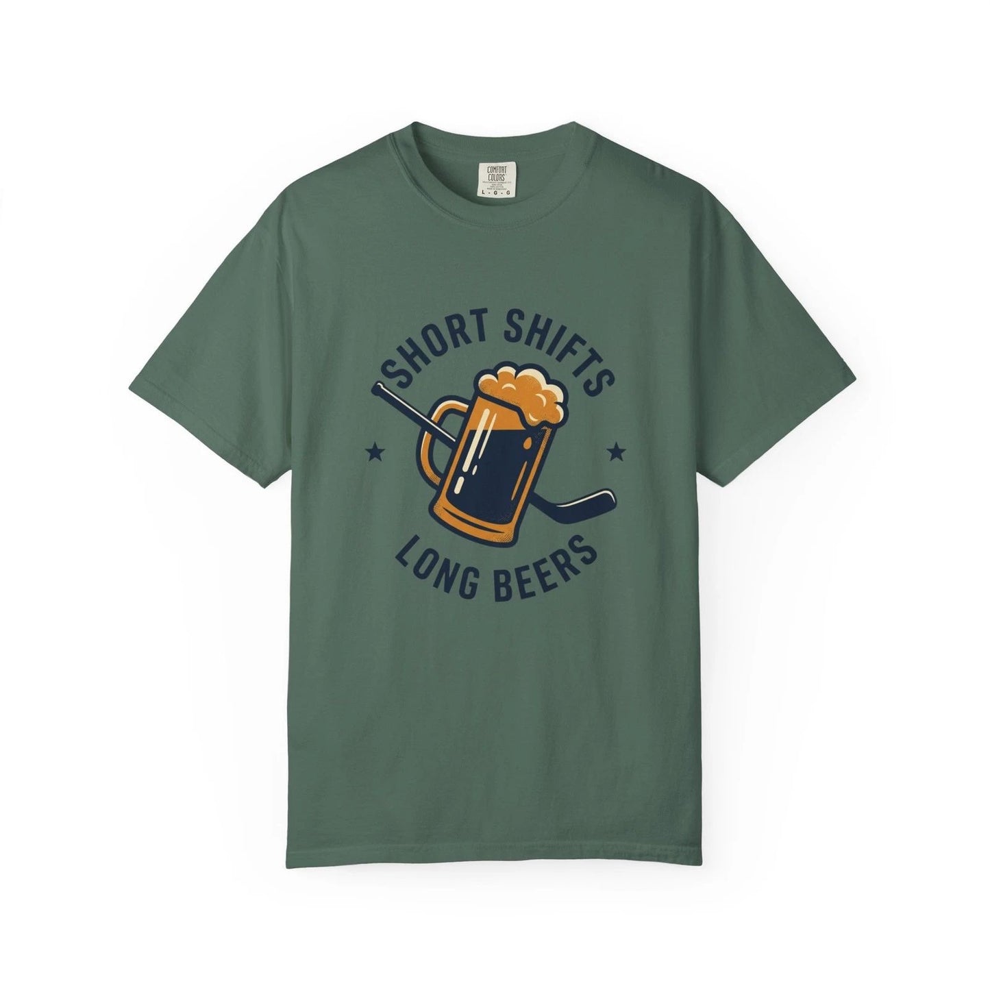 Funny Beer League Hockey Shirt - Short Shifts Long Beers Adult Unisex Hockey Tee