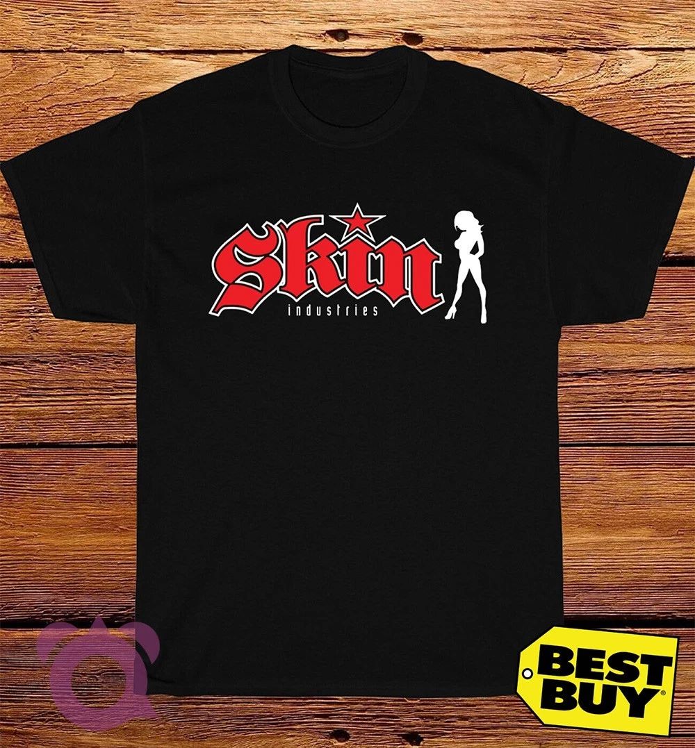 New Skin Industries Logo Men's Funny T-Shirt Made In USA Size S to 5XL