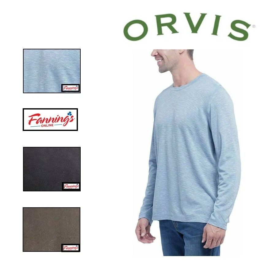 Orvis Men's Cascade Long Sleeve Crew Neck Shirt E21