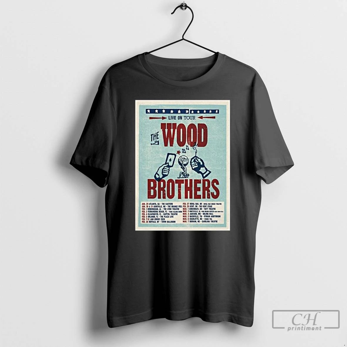 Classic The Wood Brothers Live On New Tour 2026 Long Sleve T Shirts