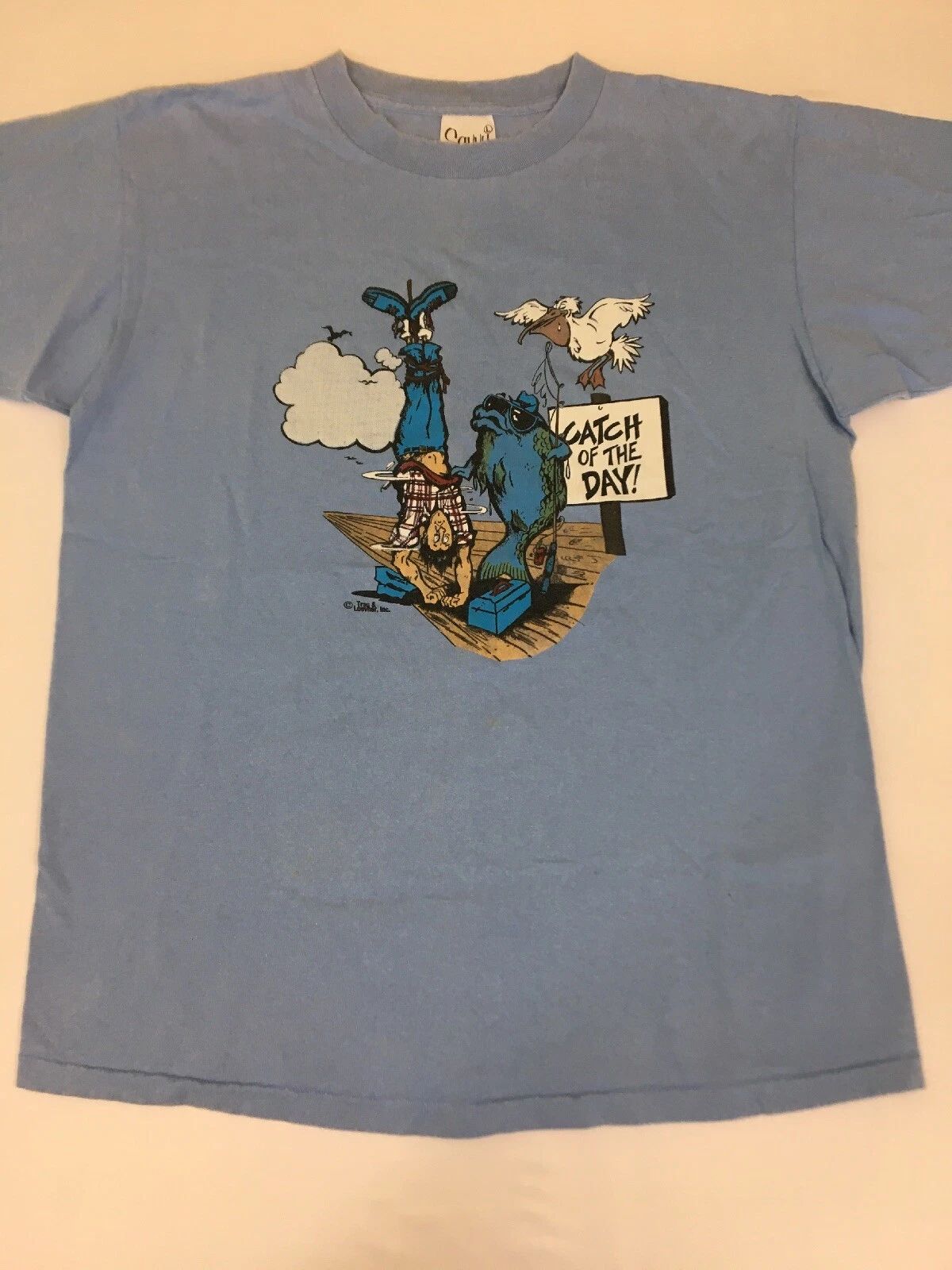 Catch Of The Day Tee Men’s L Savvy Sportswear Joke Fishing Novelty