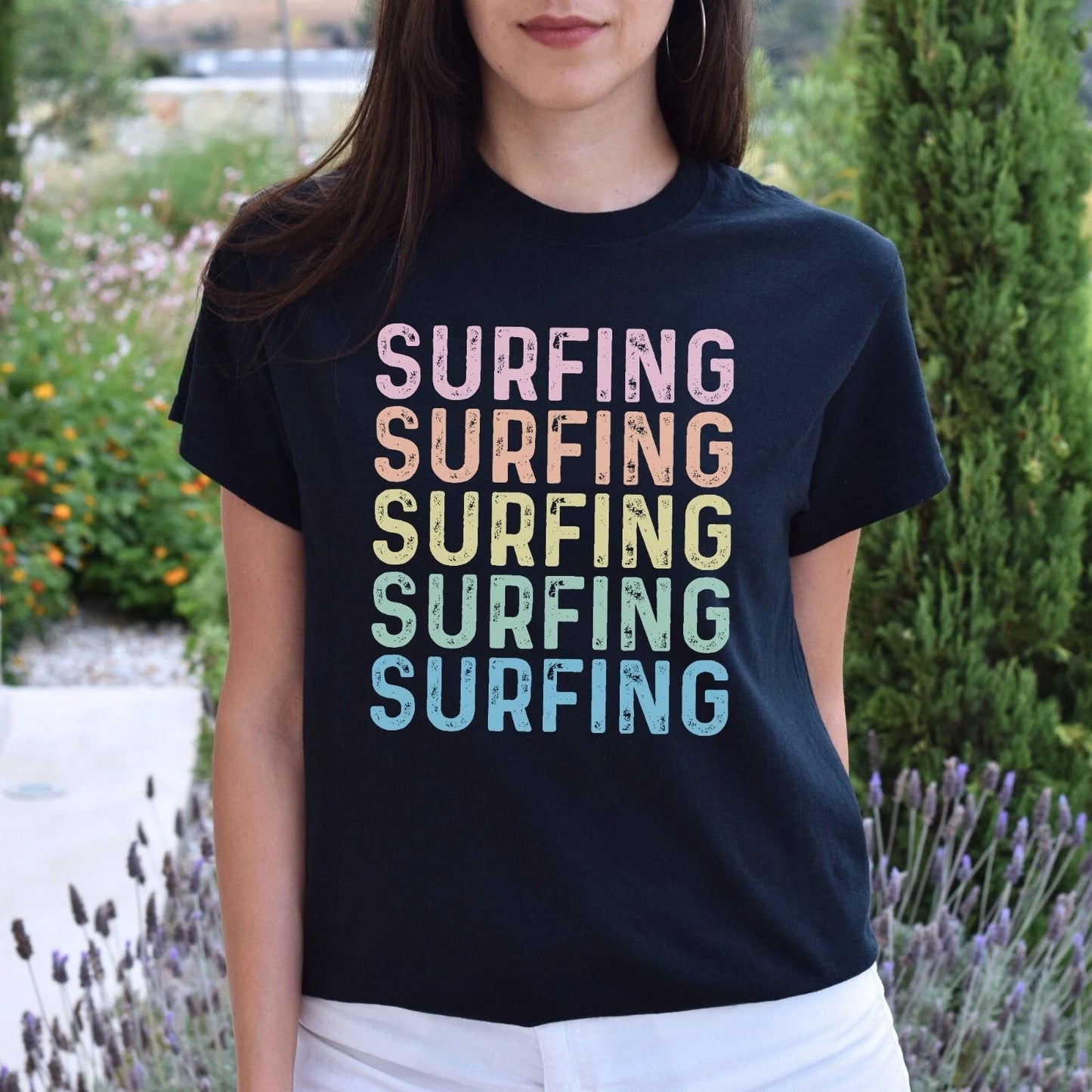 Surfing Unisex Shirt, Surfer tee Black S-2XL