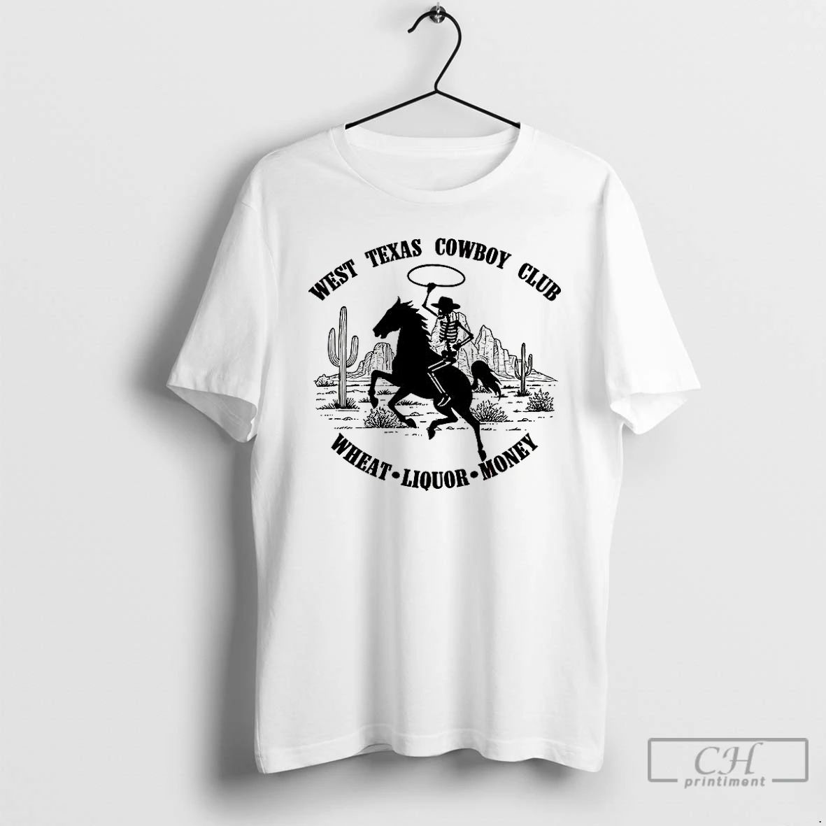 Classic West Texas Cowboy Club Wheat Liquor Money T Shirts