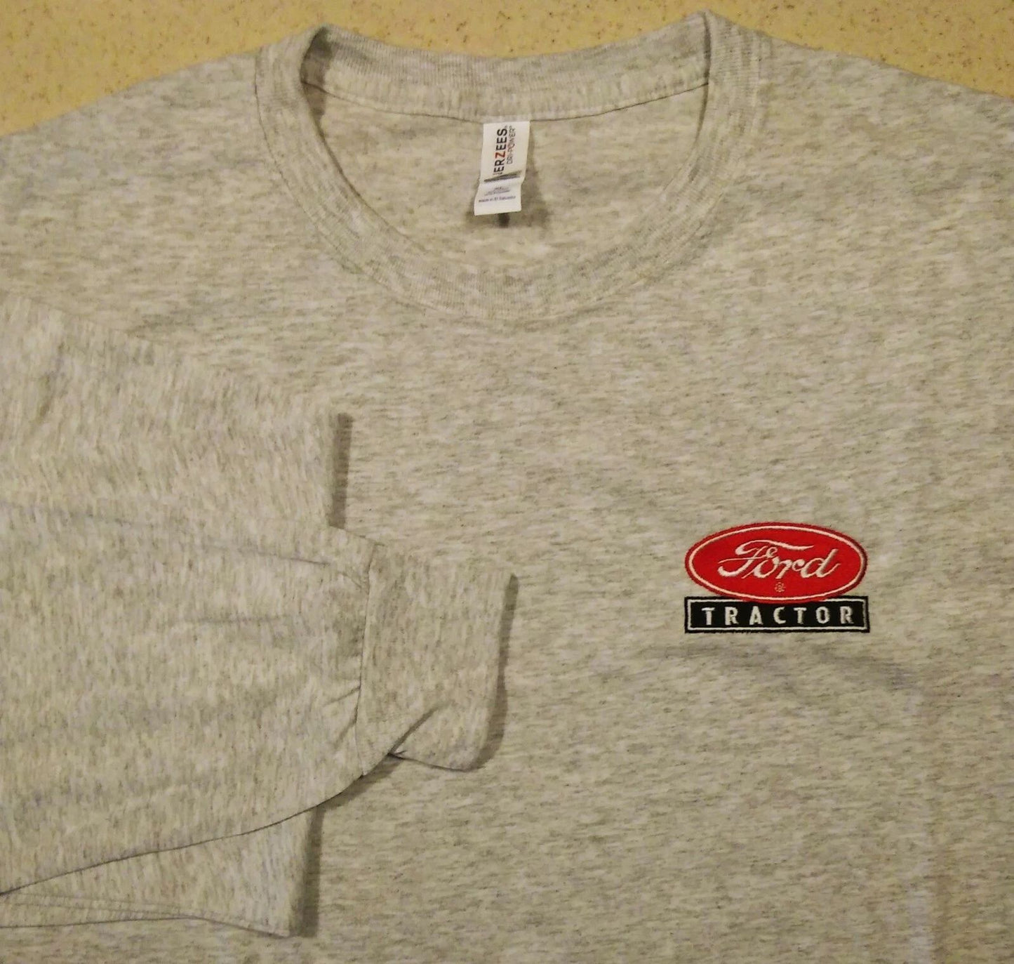 Ford Tractor Logo Embroidered Mens Long Sleeve T-shirt (4 colors)