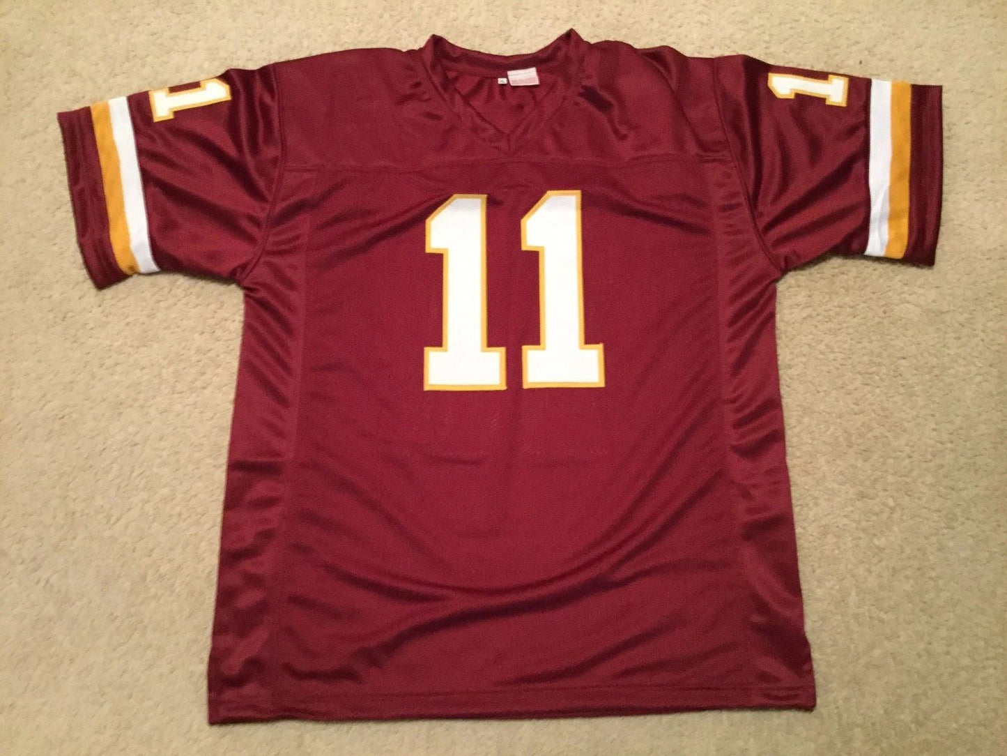 Custom Mark Rypien Burgundy Mesh Football Jersey