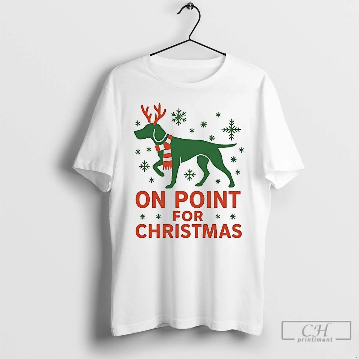Classic Dog Reindeer On Point For Christmas T Shirts