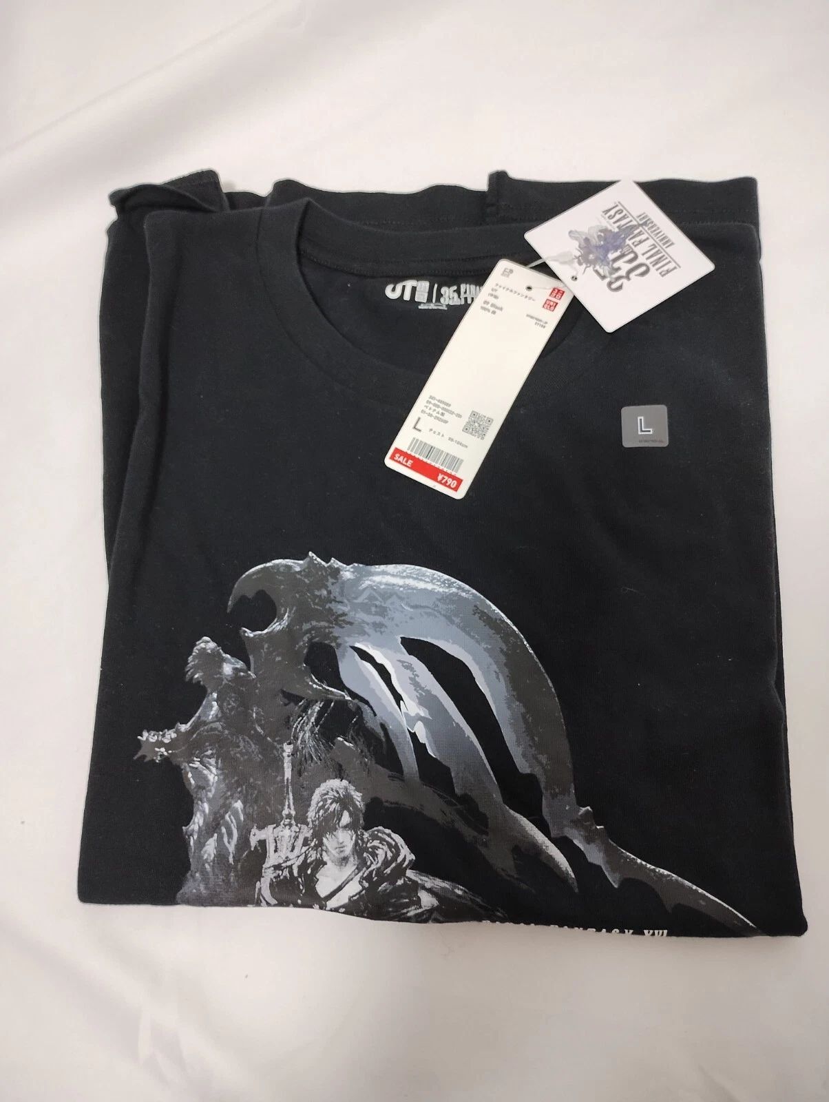 FF16 Final Fantasy XVI x Uniqlo UT T shirt Black Size JP L (US M #C