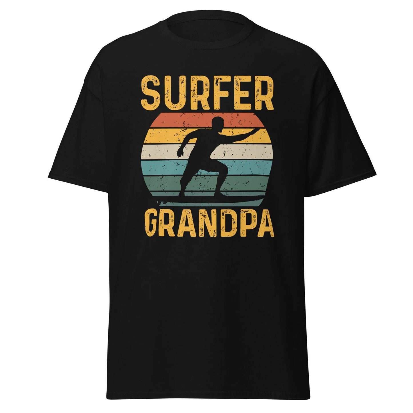 Surfer Grandpa T-Shirt Surfing Fathers Day Funny Surfer Shirt