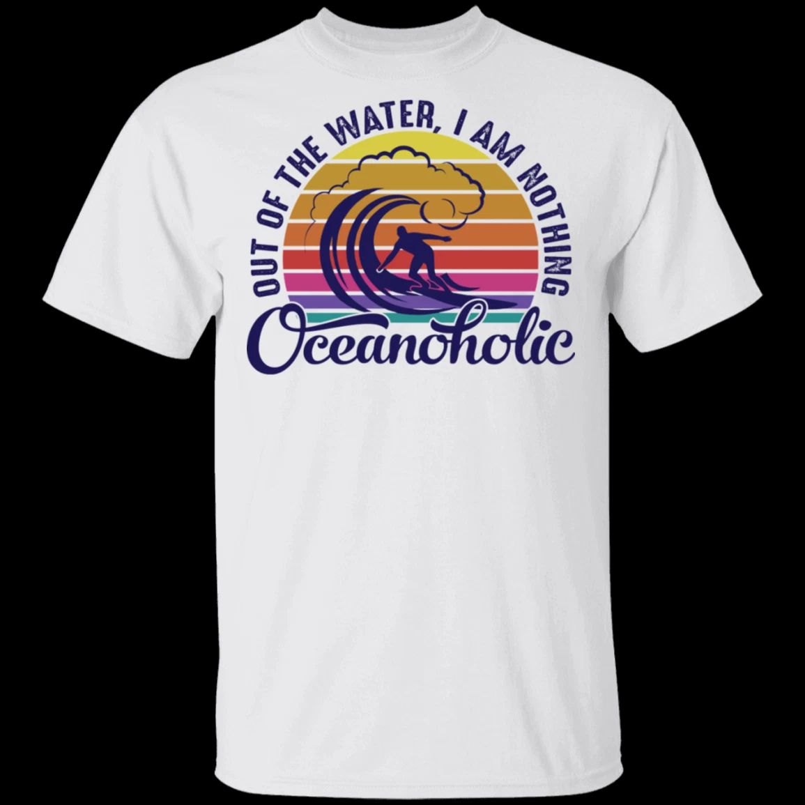 Oceanholic Surfing Beach Ocean T-Shirt