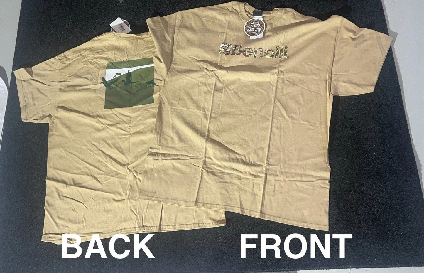 FDE Benelli Flyway T-Shirt with Realtree MAX-5 Logo, Tan XXL CAMO