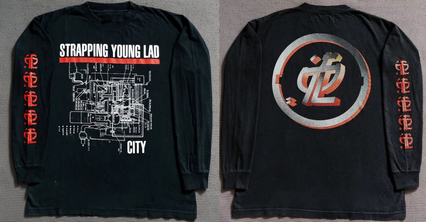 Rare Strapping Young Lad Band 1997 - City Long Sleeve S to 5XL 2F1375