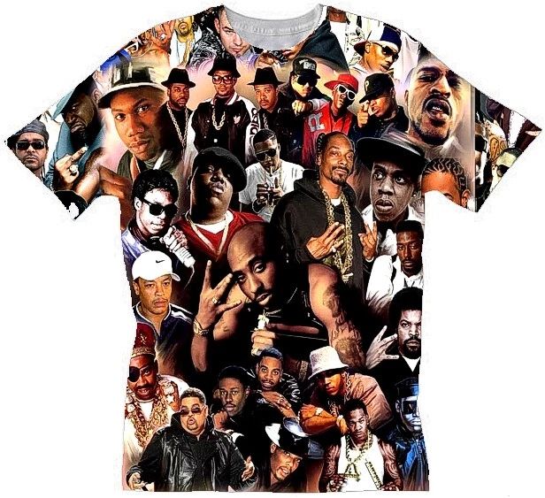 HIP HOP LEGENDS T-SHIRT. . ALL OVER PRINT T-SHIRT. 2018
