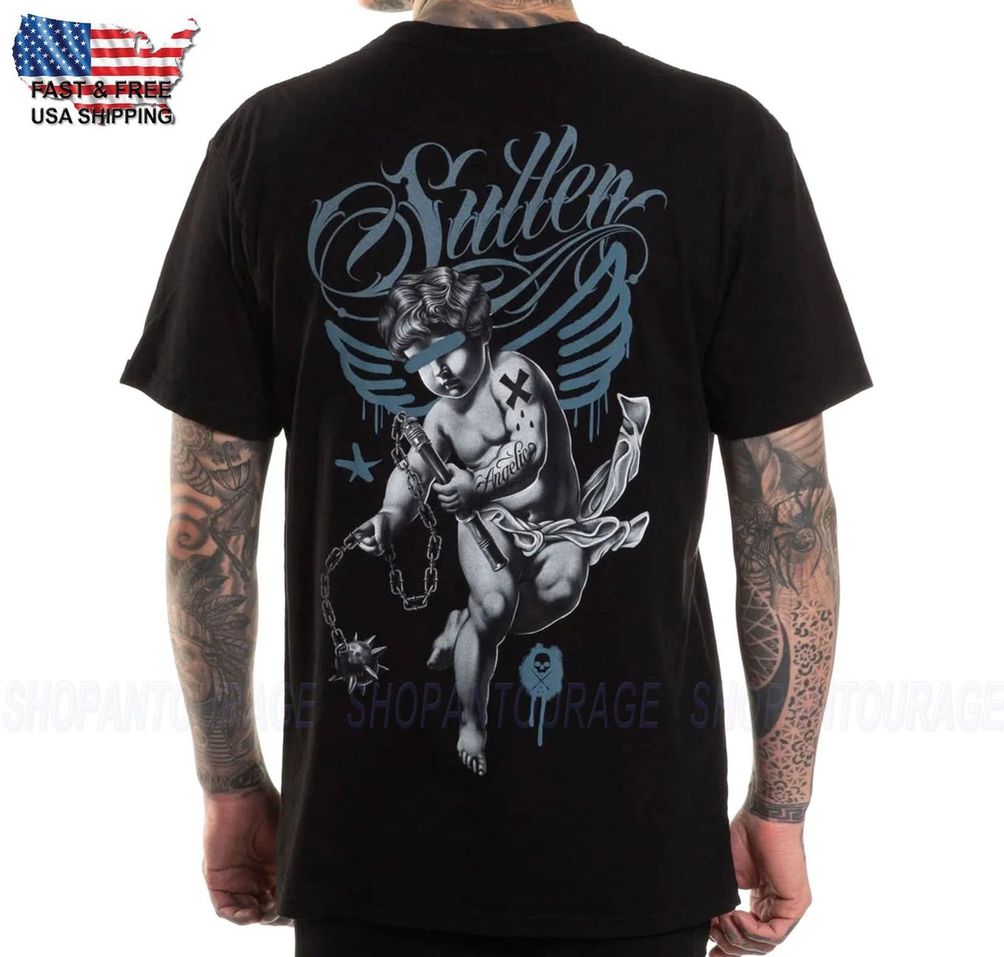 Sullen Art Collective Angelic Premium Fit SCM7553 Short Sleeve T-shirt For Men