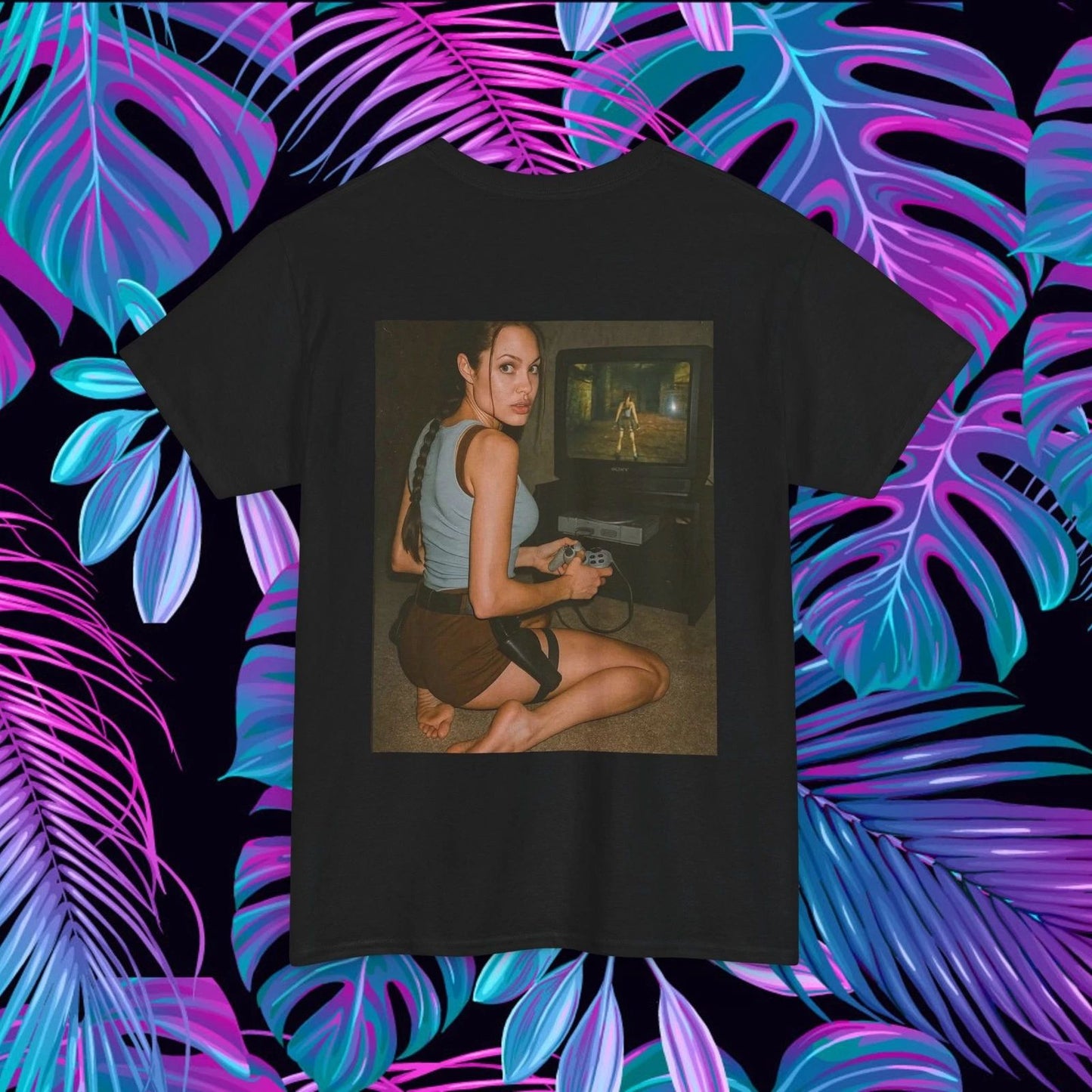 Tomb Raider Lara Croft Shirt, Retro Video Game Top, Unisex T-Shirt, PS1 Back